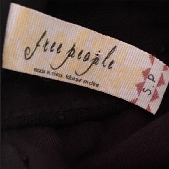 FREE PEOPLE BLACK COTTON SLEEVELESS DRESS WITH LACE DETAIL SIZE SMALL EUC - Picture 4 of 5